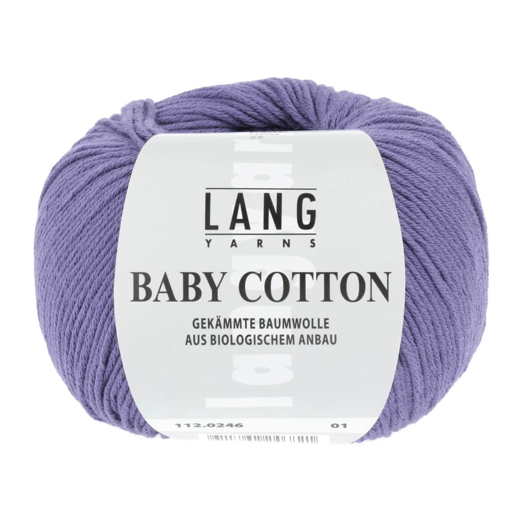 Lang Yarns Baby Cotton 50g, Farbe 112.0246 Lila Dunkel – Baumwolle bei Lieblingsgarn