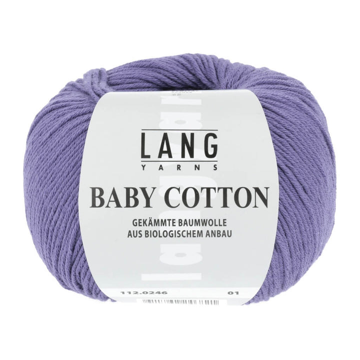 Lang Yarns Baby Cotton 50g, Farbe 112.0246 Lila Dunkel – Baumwolle bei Lieblingsgarn