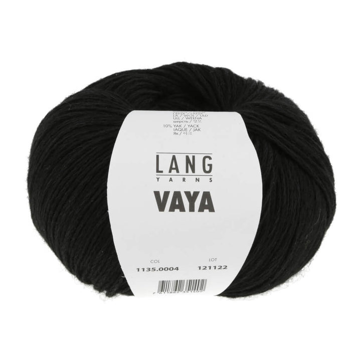 Lang Yarns Vaya, Farbe 004 Schwarz – Baumwolle, Merino und Yak bei Lieblingsgarn