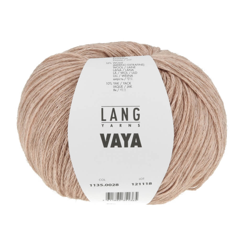 Lang Yarns Vaya, Farbe 028 Pfirsich – Baumwolle, Merino und Yak bei Lieblingsgarn