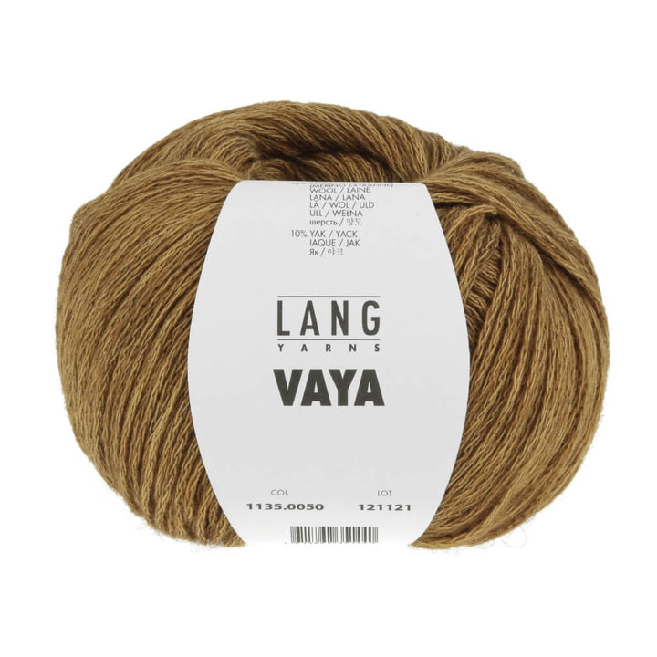 Lang Yarns Vaya, Farbe 050 Ocker – Baumwolle, Merino und Yak bei Lieblingsgarn
