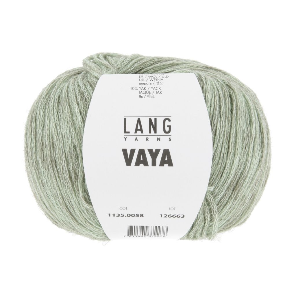 Lang Yarns Vaya, Farbe 058 Mint – Baumwolle, Merino und Yak bei Lieblingsgarn