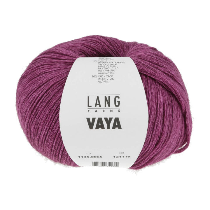 Lang Yarns Vaya, Farbe 065 Pink – Baumwolle, Merino und Yak bei Lieblingsgarn