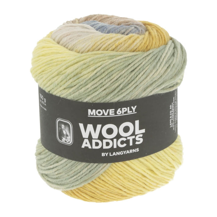 Lang Yarns Move 6-fädig, Farbe 005 yellow/camel/light blue – Schurwolle und Synthetik bei Lieblingsgarn