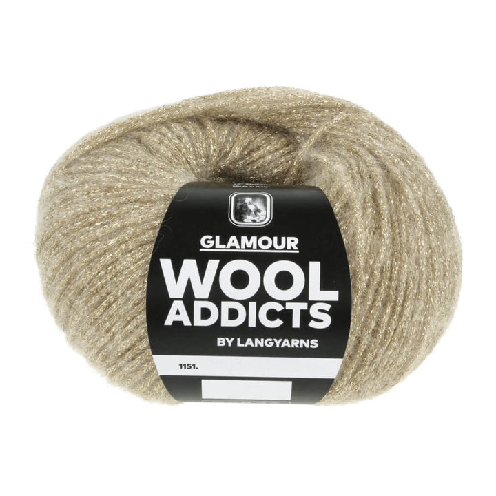 Lang Yarns Wooladdicts Glamour, Farbe 050 gold – Merino, Mohair und Synthetik bei Lieblingsgarn