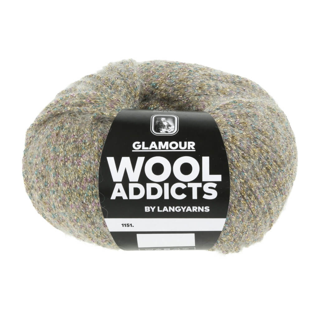 Lang Yarns Wooladdicts Glamour, Farbe 051 gold mouliné – Merino, Mohair und Synthetik bei Lieblingsgarn