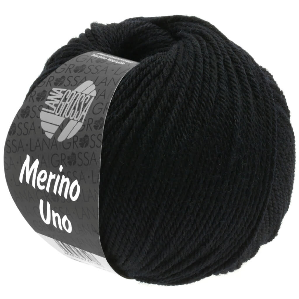 Lana Grossa Merino Uno 50 g, Farbe 13 Schwarz – Merino bei Lieblingsgarn