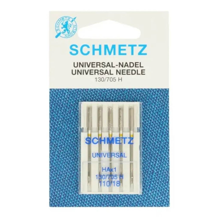 Schmetz 130/705 H Universal Nadeln - 5-er Set, Farbe 110/18 – Metall bei Lieblingsgarn