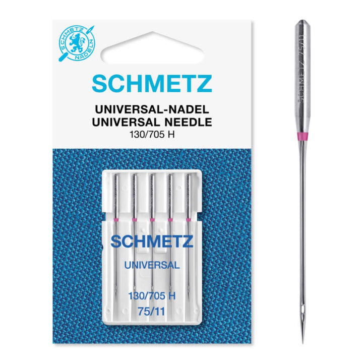 Schmetz 130/705 H Universal Nadeln - 5-er Set, Farbe 75/11 – Metall bei Lieblingsgarn