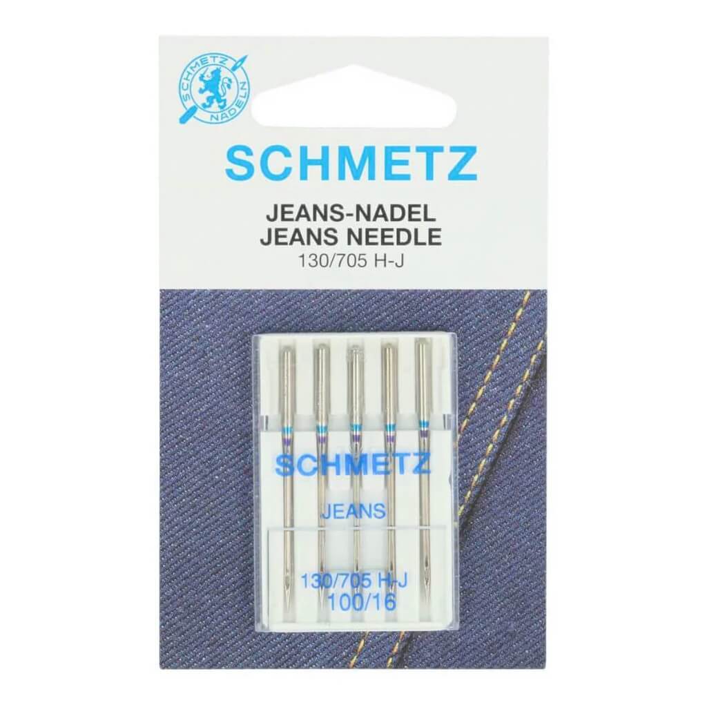 Schmetz 130/705 Jeans Nähmaschinennadeln, Farbe 100 – Metall bei Lieblingsgarn