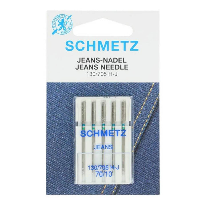 Schmetz 130/705 Jeans Nähmaschinennadeln, Farbe 70 – Metall bei Lieblingsgarn