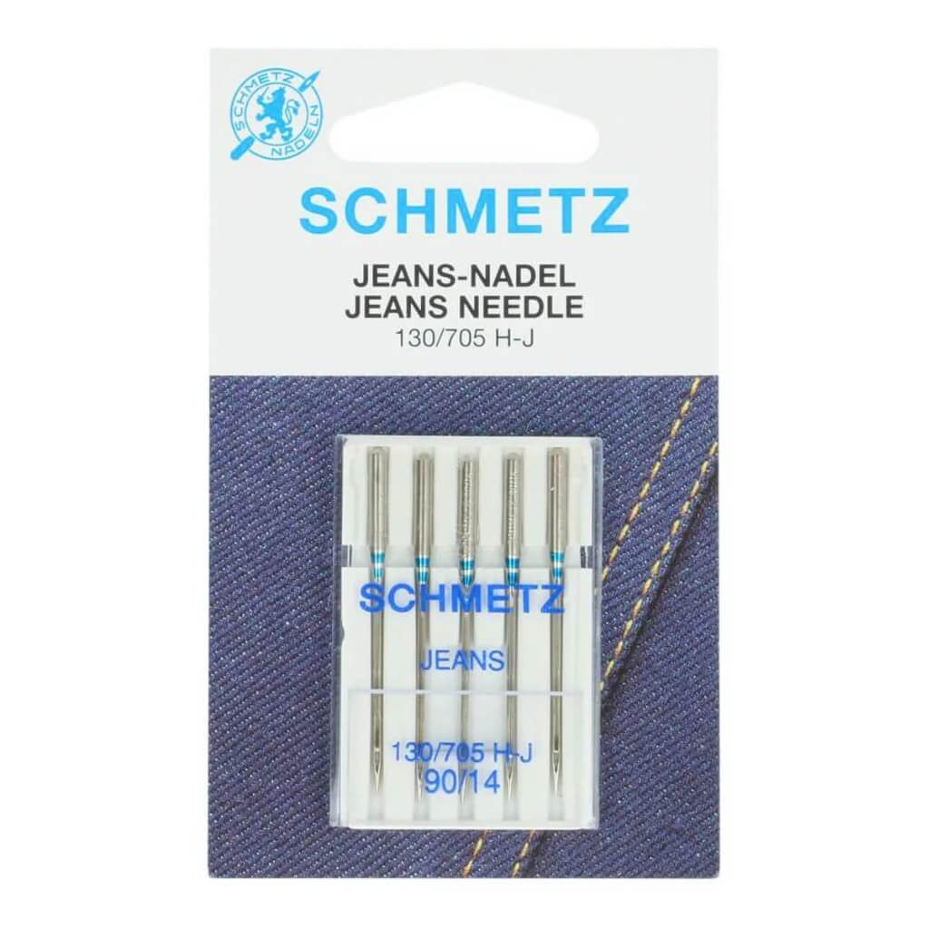 Schmetz 130/705 Jeans Nähmaschinennadeln, Farbe 90 – Metall bei Lieblingsgarn