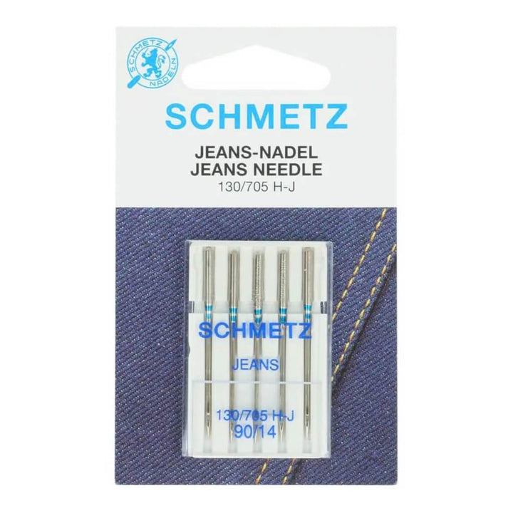 Schmetz 130/705 Jeans Nähmaschinennadeln, Farbe 90 – Metall bei Lieblingsgarn
