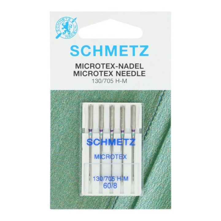 Schmetz 130/705 H-M Microtex Nähmaschinennadeln, Farbe 60 08 – Metall bei Lieblingsgarn