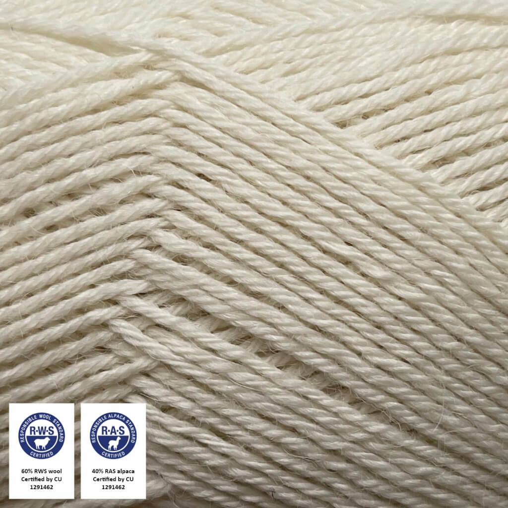CaMaRose Lovfald, Farbe 1400 Hvid – Alpaka und Merino bei Lieblingsgarn