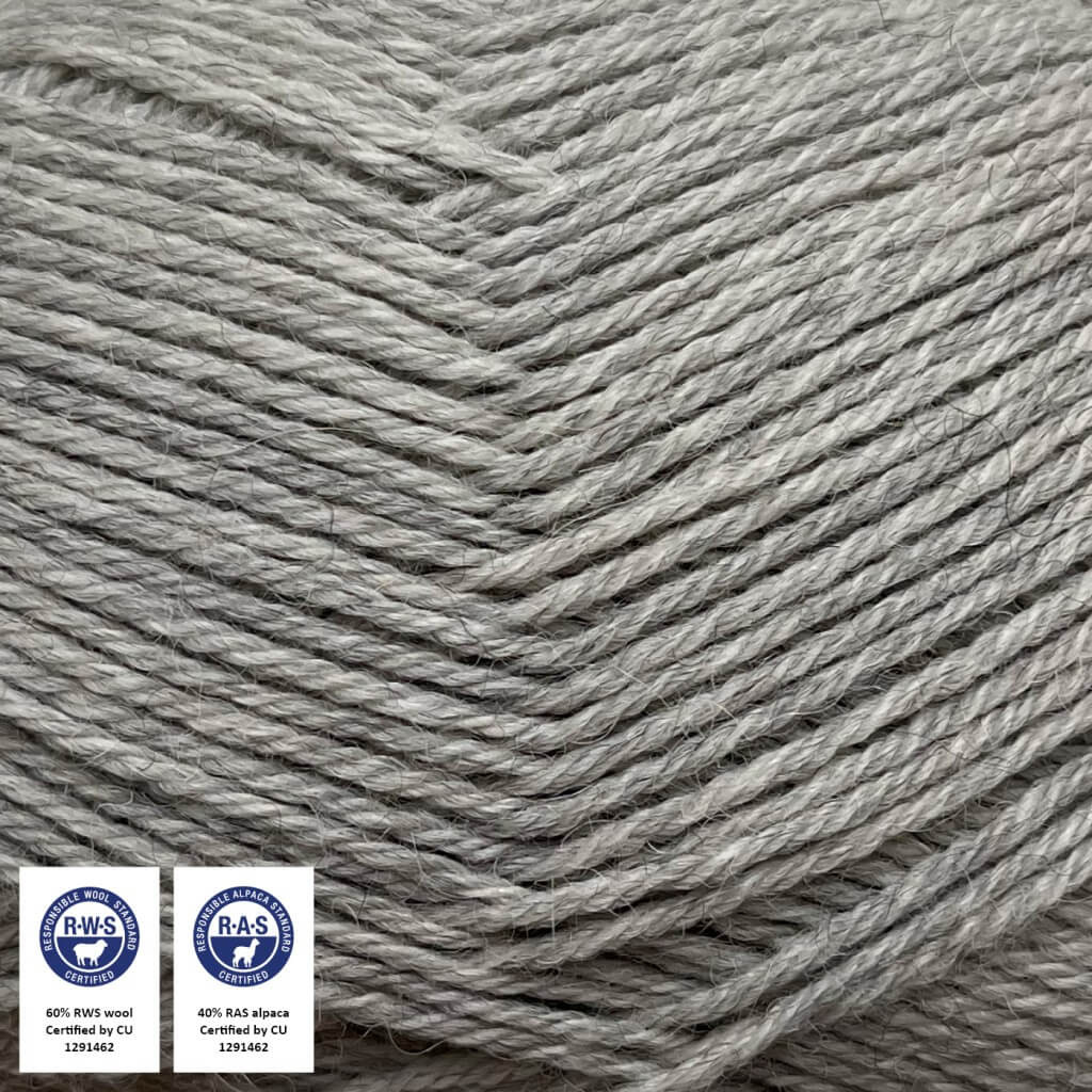 CaMaRose Lovfald, Farbe 1404 Askegrå – Alpaka und Merino bei Lieblingsgarn