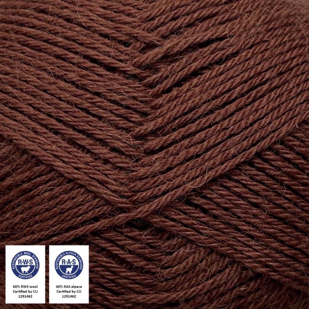CaMaRose Lovfald, Farbe 1424 Kastanie – Alpaka und Merino bei Lieblingsgarn