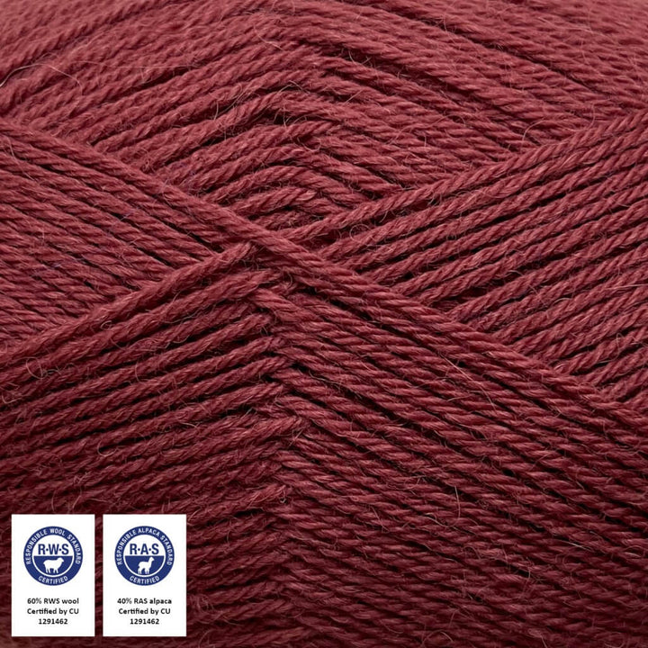 CaMaRose Lovfald, Farbe 1432 Støvet Bordeaux – Alpaka und Merino bei Lieblingsgarn