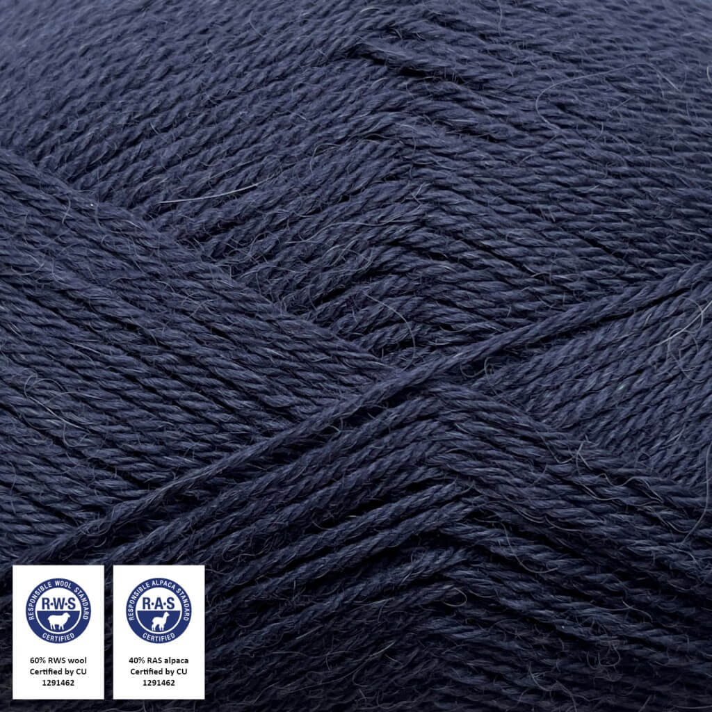 CaMaRose Lovfald, Farbe 1440 Marineblå – Alpaka und Merino bei Lieblingsgarn