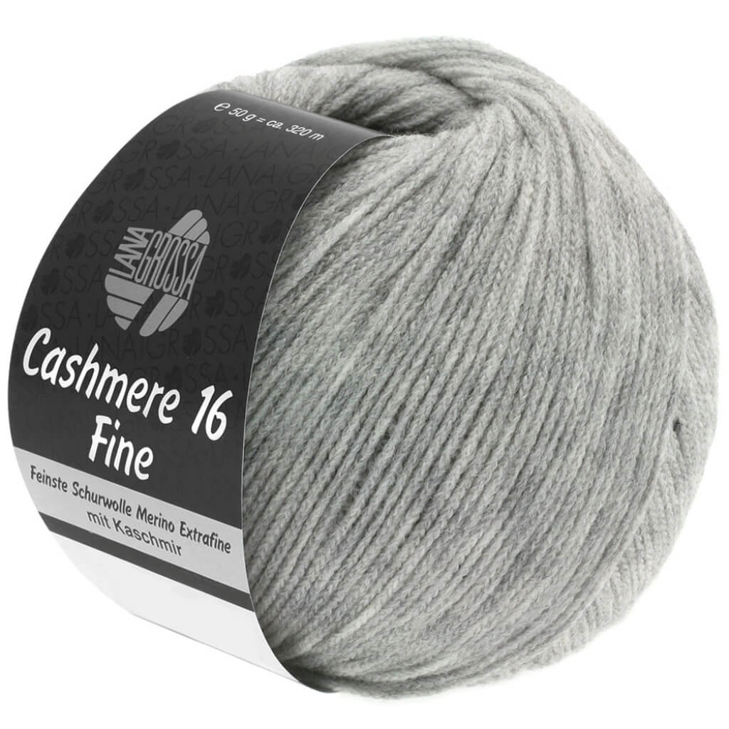 Lana Grossa Cashmere 16 Fine 50 g, Farbe 15 Hellgrau – Kaschmir, Merino und Polyamid bei Lieblingsgarn