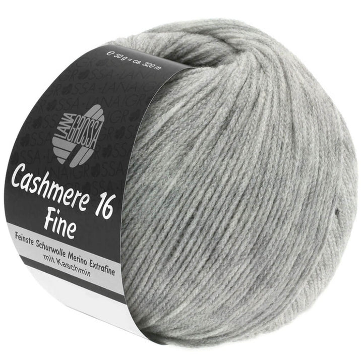 Lana Grossa Cashmere 16 Fine 50 g, Farbe 15 Hellgrau – Kaschmir, Merino und Polyamid bei Lieblingsgarn
