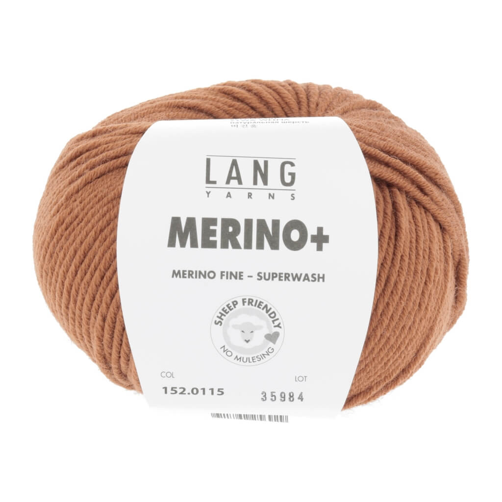Lang Yarns Merino+ - 50g, Farbe 152.0115 Nougat – Merino und Schurwolle bei Lieblingsgarn