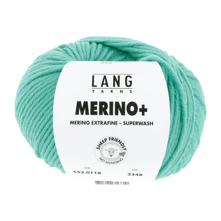 Lang Yarns Merino+ - 50g, Farbe 118 Quarz Grün – Merino und Schurwolle bei Lieblingsgarn