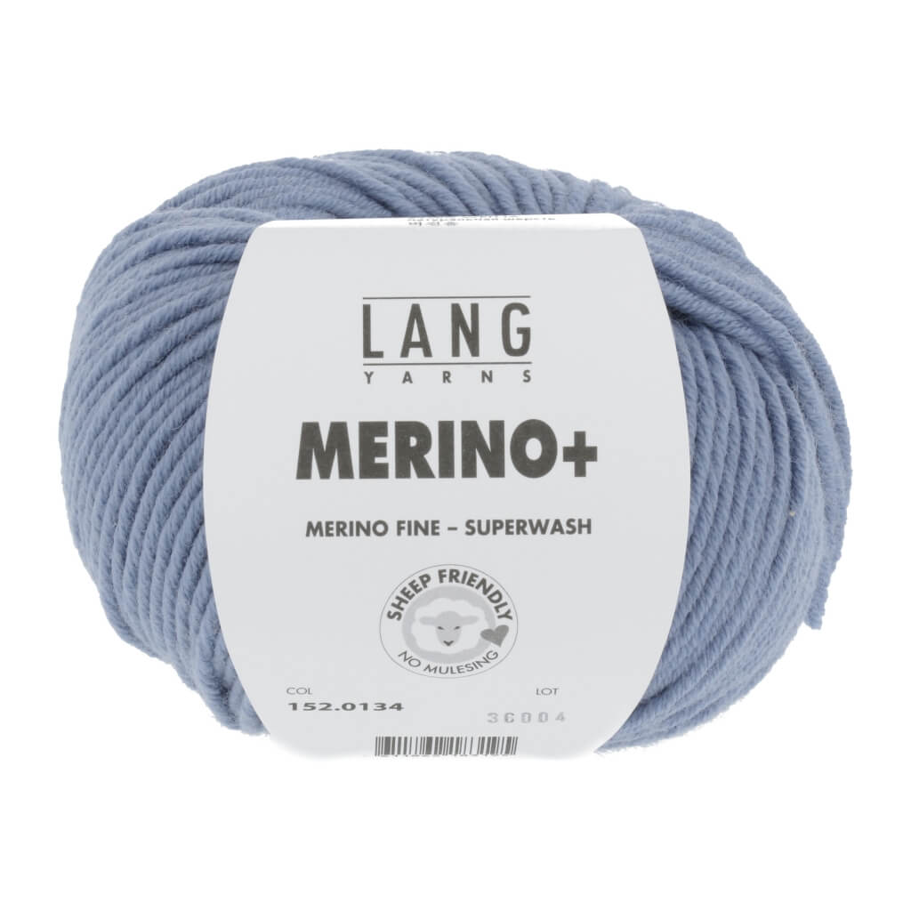 Lang Yarns Merino+ - 50g, Farbe 152.0134 Jeans Hell – Merino und Schurwolle bei Lieblingsgarn