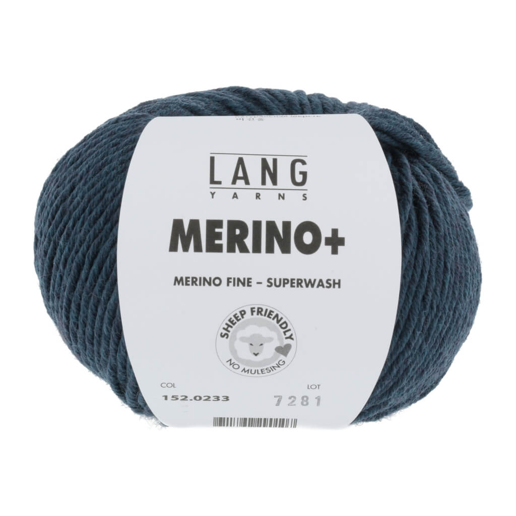 Lang Yarns Merino+ - 50g, Farbe 152.0233 Petrol Mélange – Merino und Schurwolle bei Lieblingsgarn