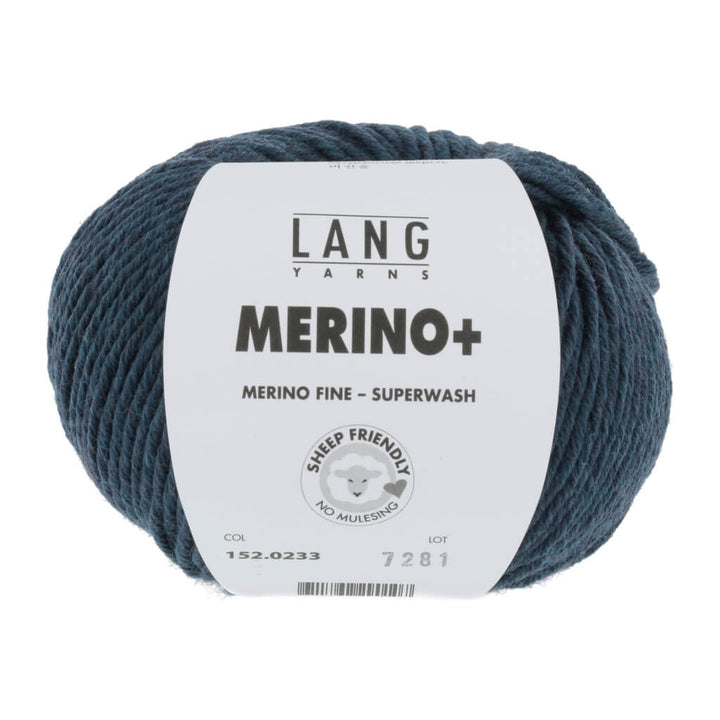 Lang Yarns Merino+ - 50g, Farbe 152.0233 Petrol Mélange – Merino und Schurwolle bei Lieblingsgarn