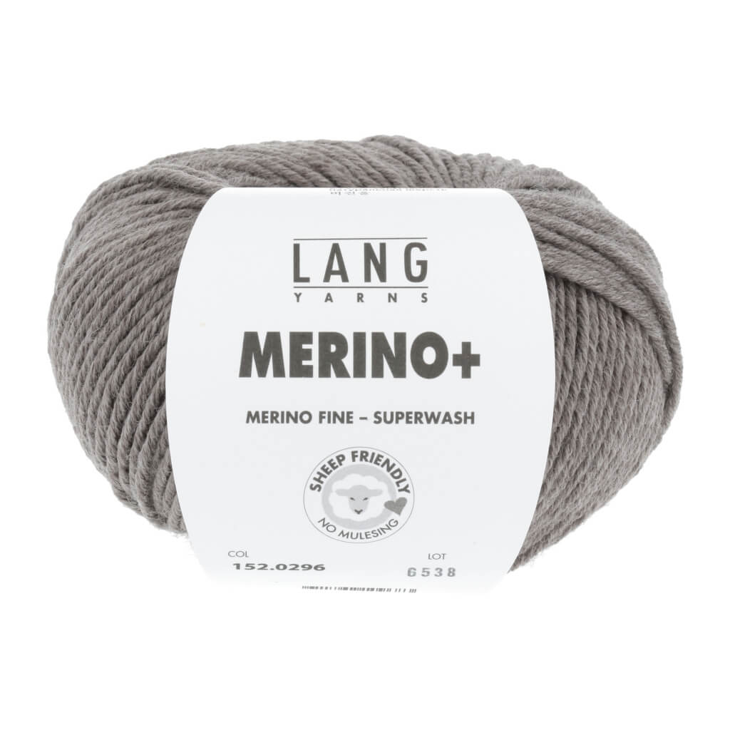 Lang Yarns Merino+ - 50g, Farbe 152.0296 Dunkelbeige Mélange – Merino und Schurwolle bei Lieblingsgarn