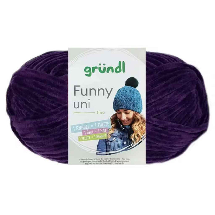 Gründl Funny uni, Farbe 16  aubergine – Synthetik bei Lieblingsgarn