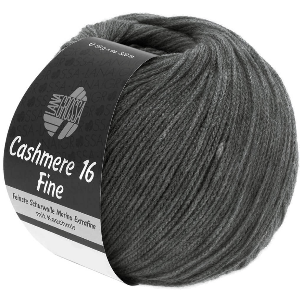Lana Grossa Cashmere 16 Fine 50 g, Farbe 16 Dunkelgrau – Kaschmir, Merino und Polyamid bei Lieblingsgarn