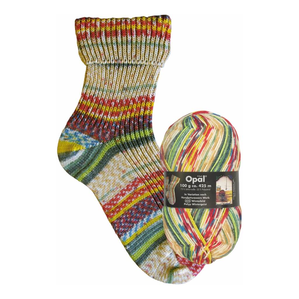 Opal 625 - Winterbild Polyp Wintergeist Opal Hundertwasser II Lieblingsgarn