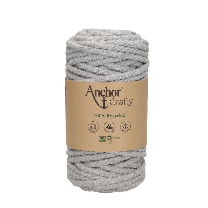 Anchor Crafty Makramee Garn 5 mm, Farbe 112 Ash – Baumwolle und Polyester bei Lieblingsgarn