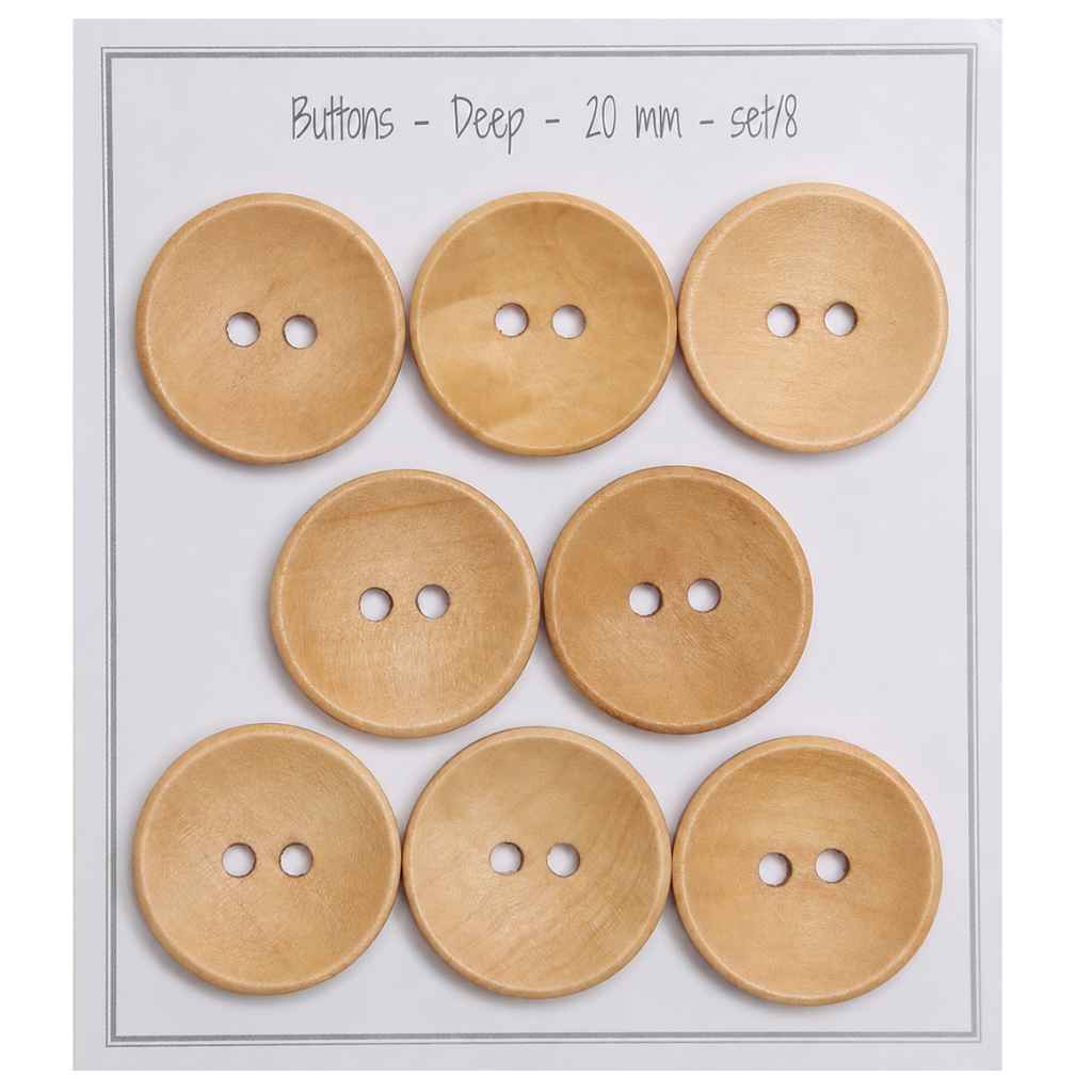 Go Handmade Holzknöpfe Deep, Farbe Natural – Holz bei Lieblingsgarn