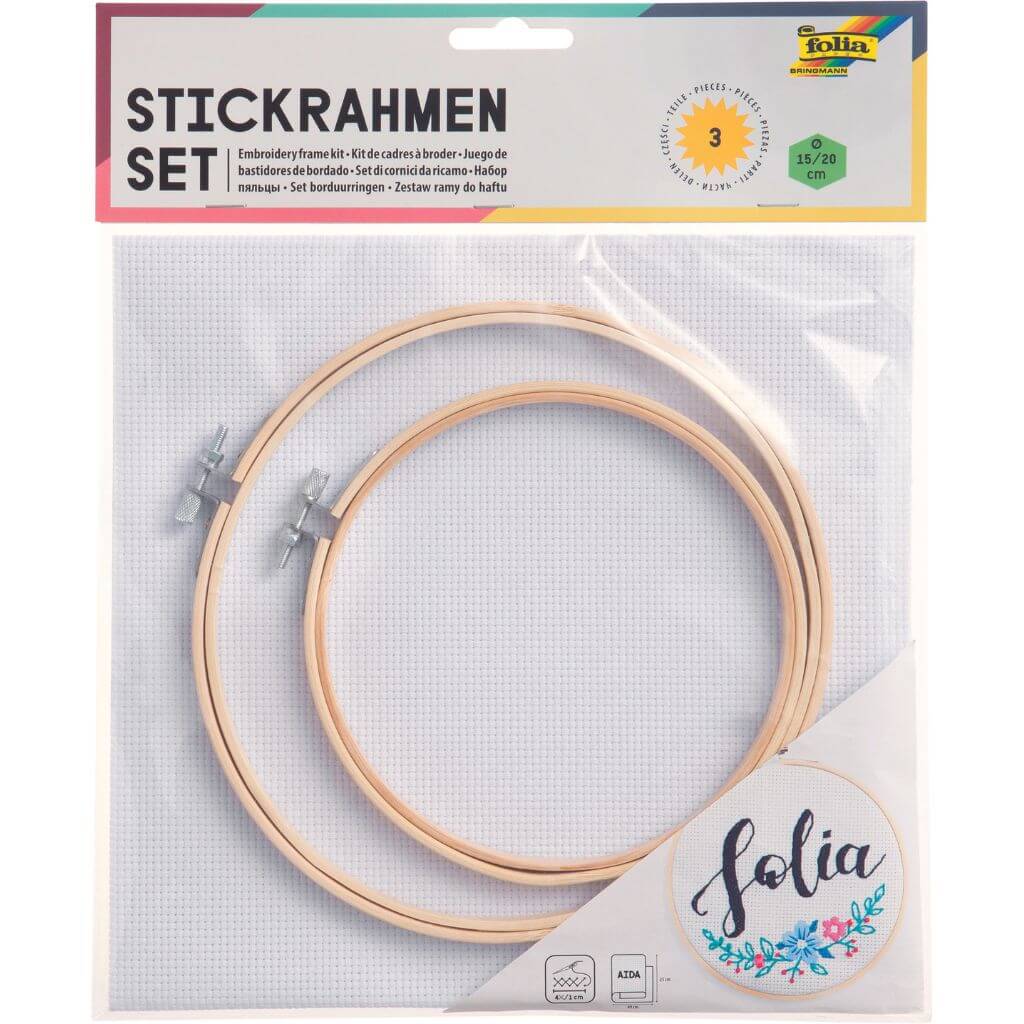 Folia Stickrahmen Set inkl. Aida-Stoff bei bei bei bei Lieblingsgarn