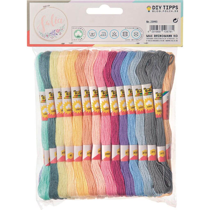 Folia Stickgarn Set Pastell, 52 Docken bei bei bei bei Lieblingsgarn