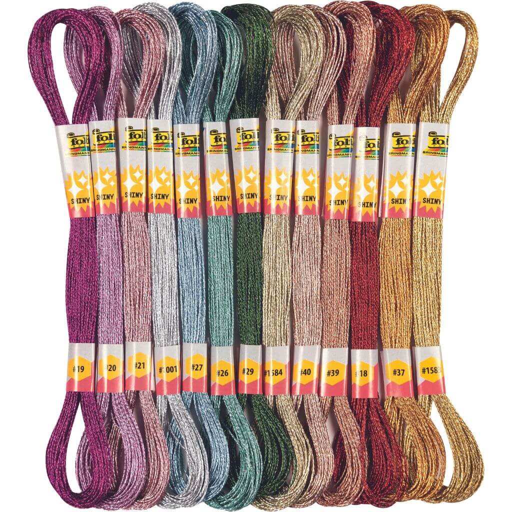 Folia Stickgarn Set Metallic, 26 Docken bei bei bei bei bei bei bei Lieblingsgarn