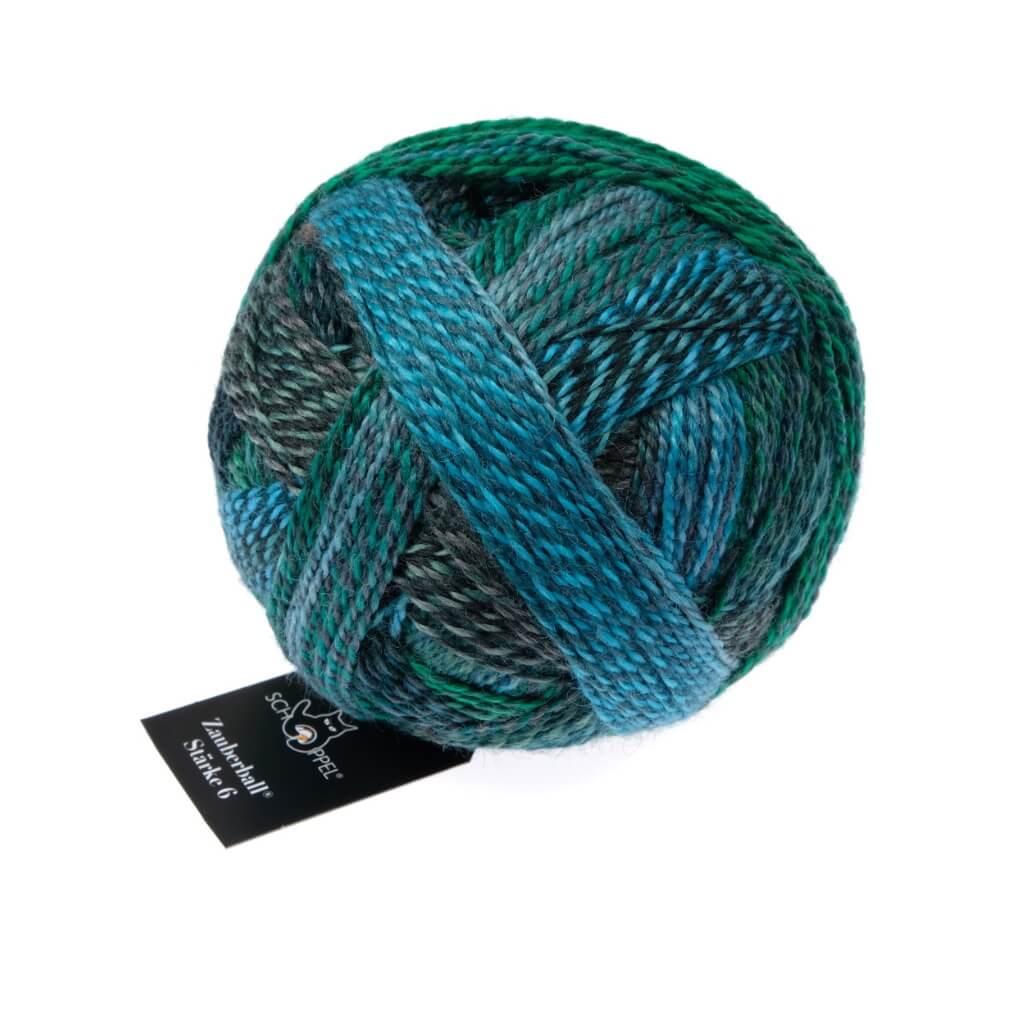 Schoppel Wolle Zauberball Stärke 6, Farbe 2542 Cool Botanical Garden Inspiration Kieran Foley bei Lieblingsgarn