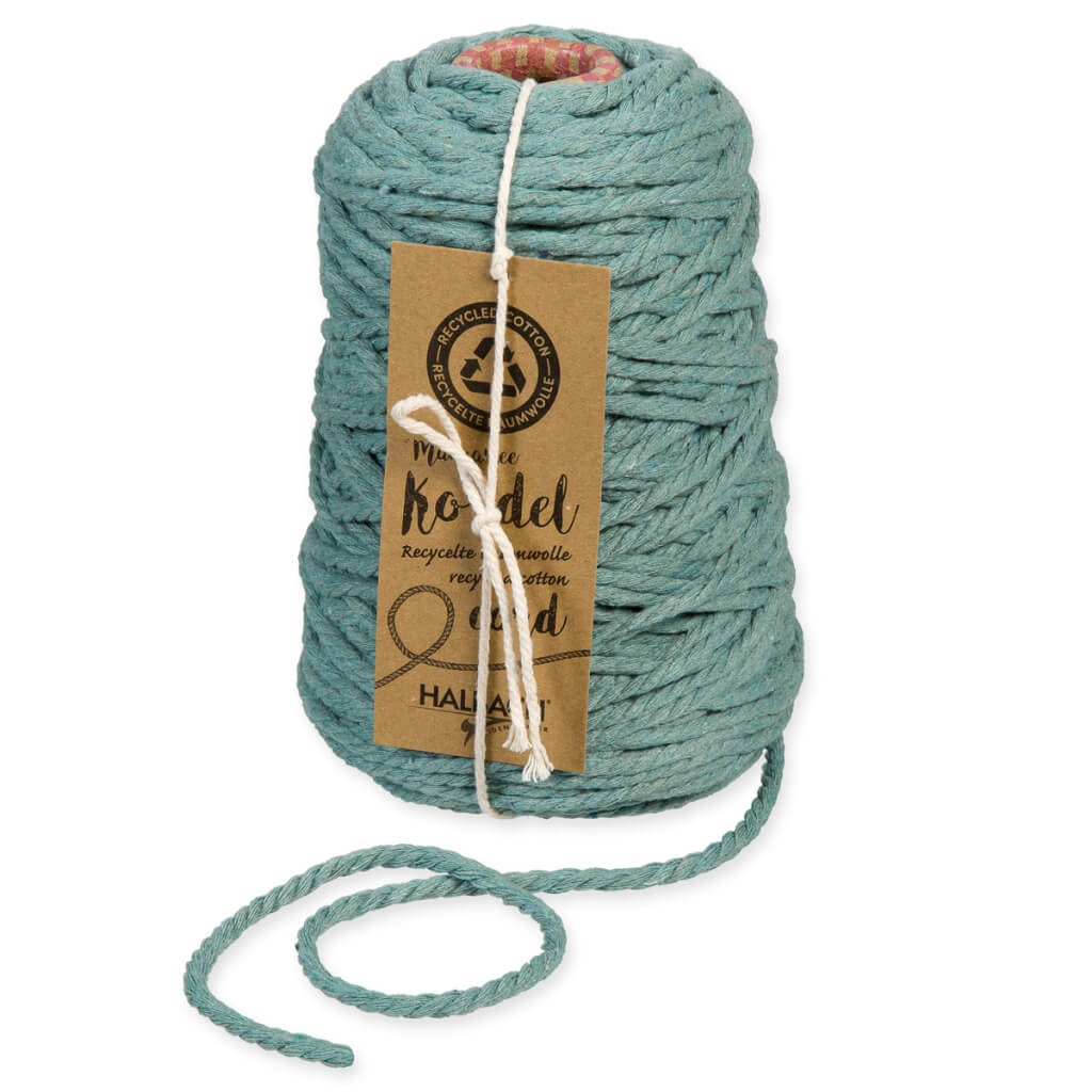 Halbach Makramee Garn 5 mm x 80 m, Farbe 130  sage green – Baumwolle bei Lieblingsgarn