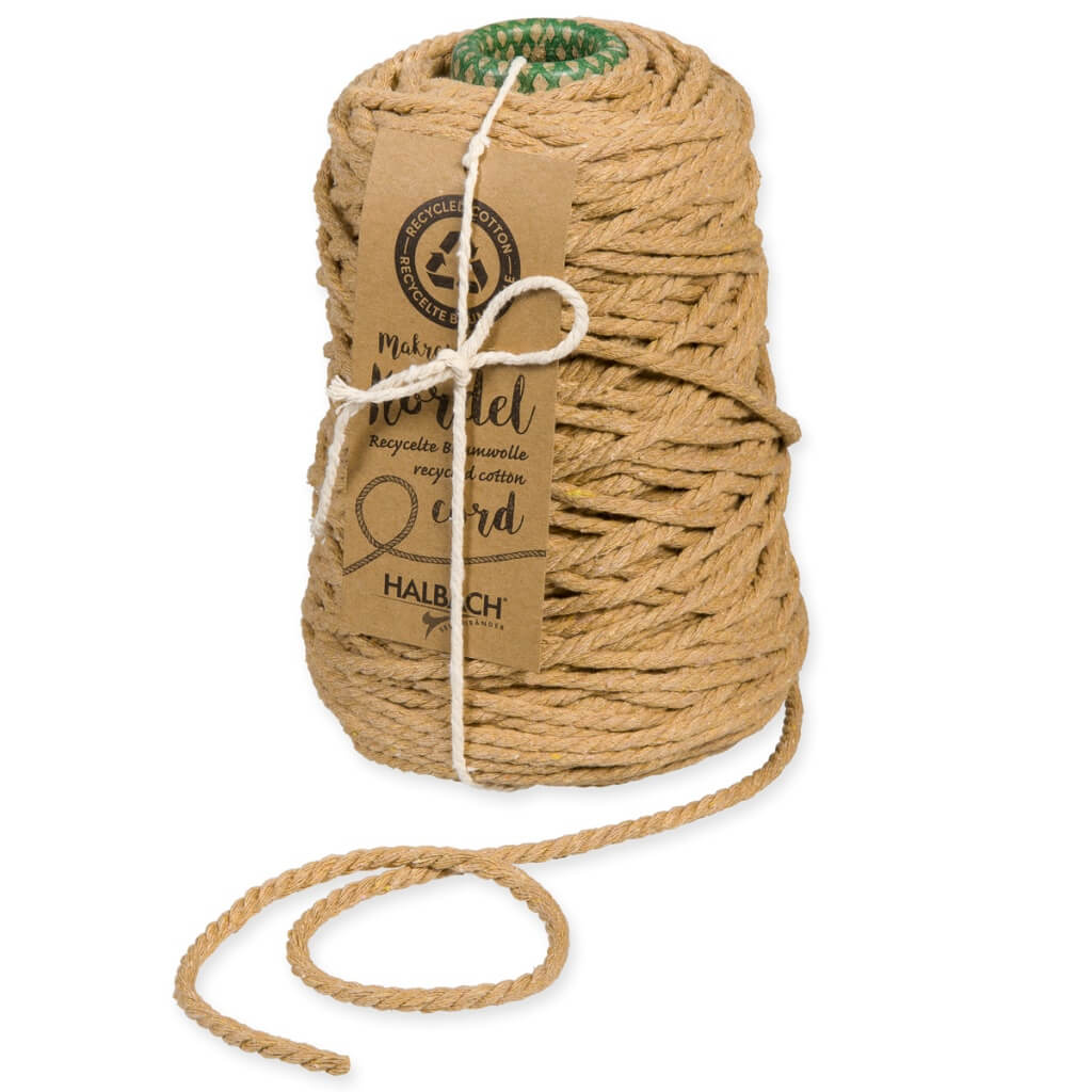 Halbach Makramee Garn 5 mm x 80 m, Farbe 93 cappuccino – Baumwolle bei Lieblingsgarn