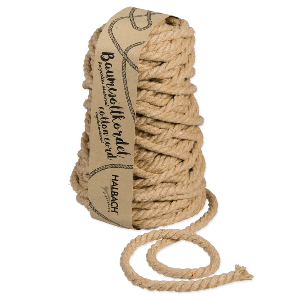 Halbach Makramee Garn 8 mm x 20 m, Farbe cappuccino – Baumwolle bei Lieblingsgarn