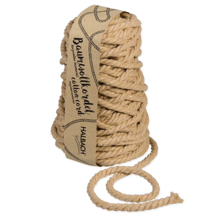 Halbach Makramee Garn 8 mm x 20 m, Farbe cappuccino – Baumwolle bei Lieblingsgarn