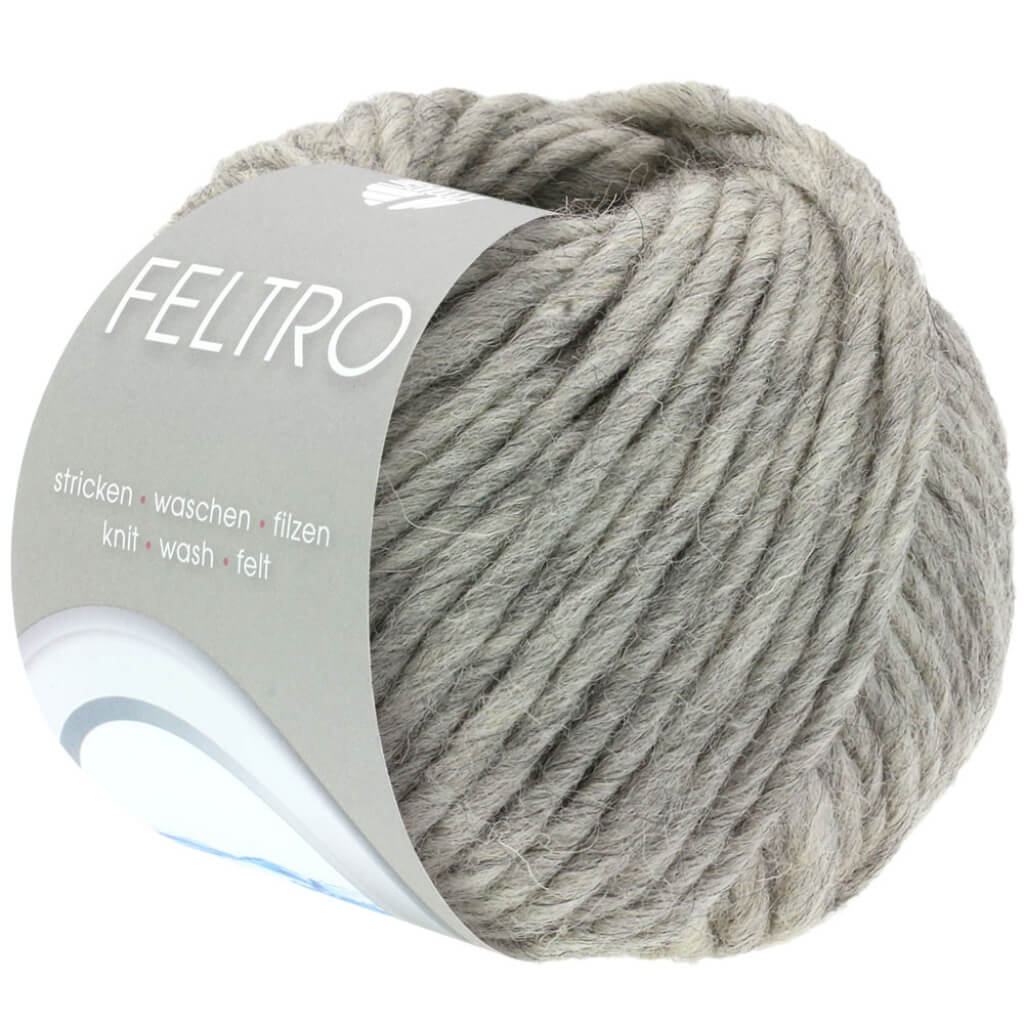 Lana Grossa 3 - Grau meliert Lana Grossa Feltro 50g Lieblingsgarn