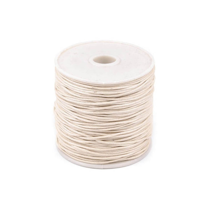 Stoklasa Makramee Band - gewachst, Ø | 1mm Makramee Schmuck Garn, Farbe Beige Weiß – Baumwolle bei Lieblingsgarn