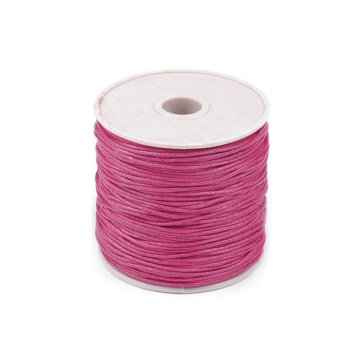 Stoklasa Makramee Band - gewachst, Ø | 1mm Makramee Schmuck Garn, Farbe Himbeere – Baumwolle bei Lieblingsgarn