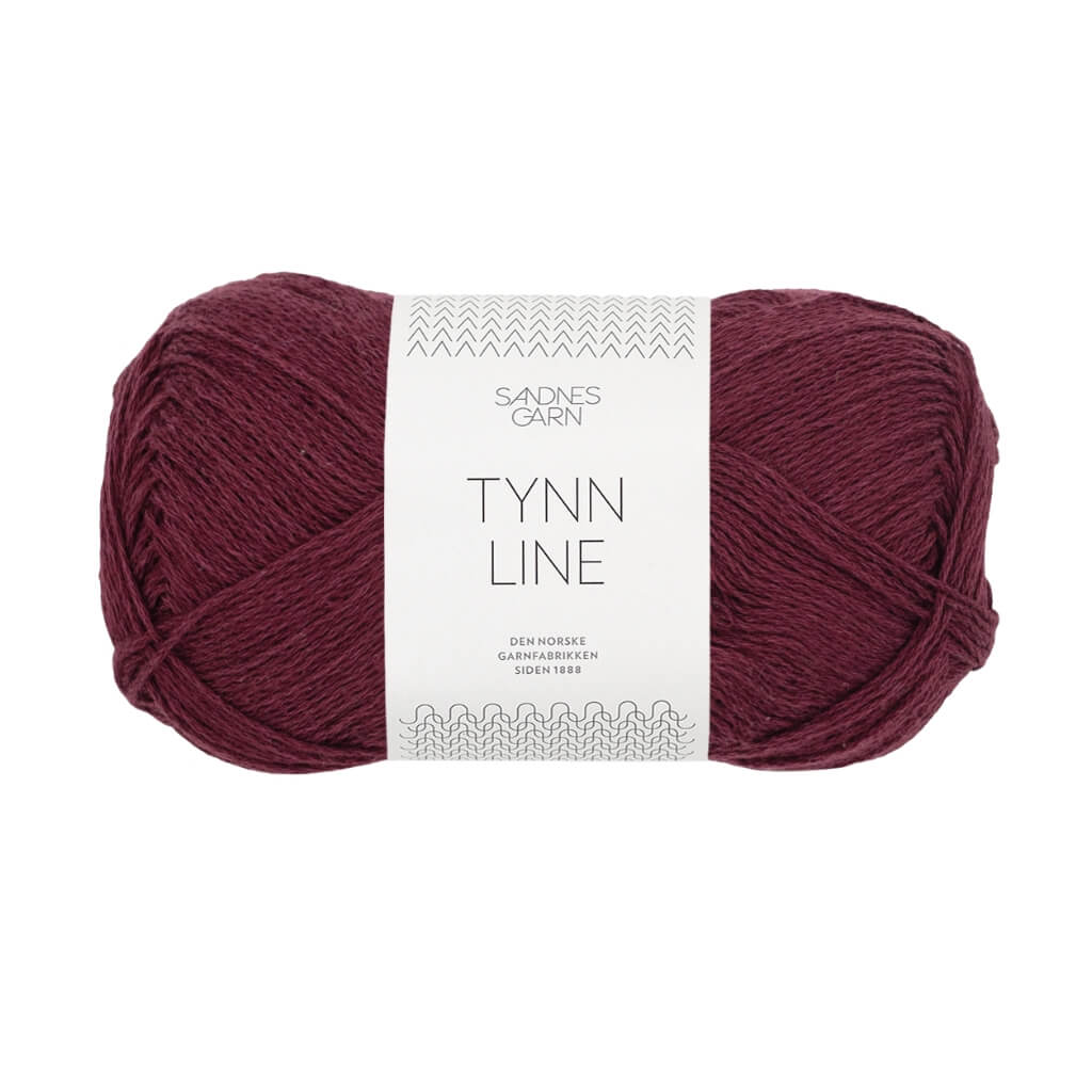 Sandnes Garn Tynn Line, Farbe 4372 dyp burgunder – Baumwolle, Leinen und Viskose bei Lieblingsgarn