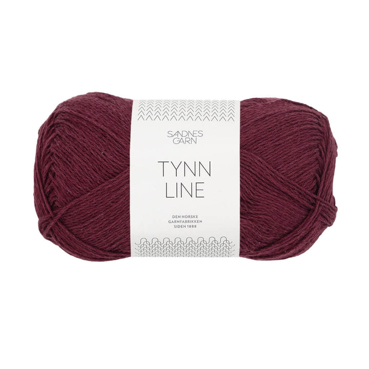 Sandnes Garn Tynn Line, Farbe 4372 dyp burgunder – Baumwolle, Leinen und Viskose bei Lieblingsgarn
