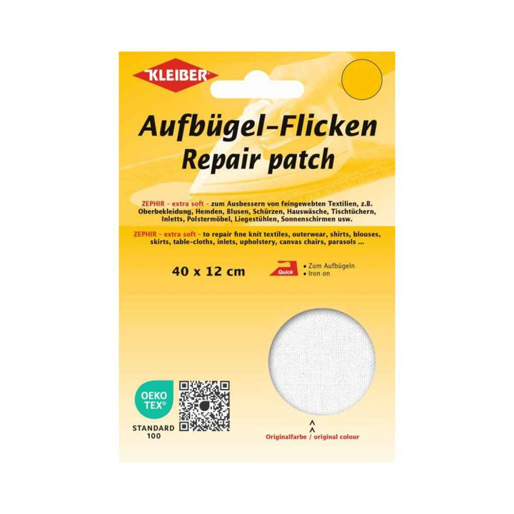 Kleiber Aufbügel-Flicken Großpack, Farbe 06 Weiß – Baumwolle bei Lieblingsgarn